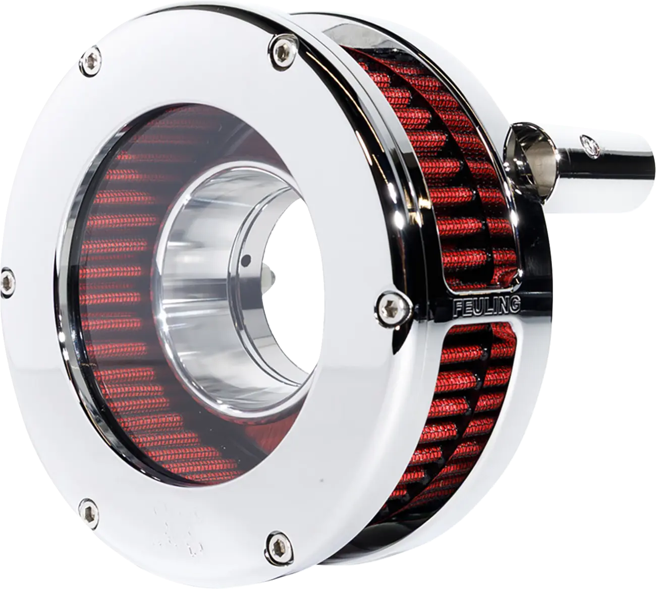 Kit de filtro de aire Slim BA AIR CLEANER BA - TC 99-17 - SLIM CLEAR - CHROME/RED