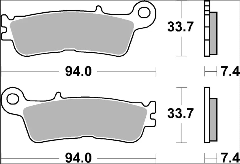Off-road sintered brake pad for Fantic, Yamaha