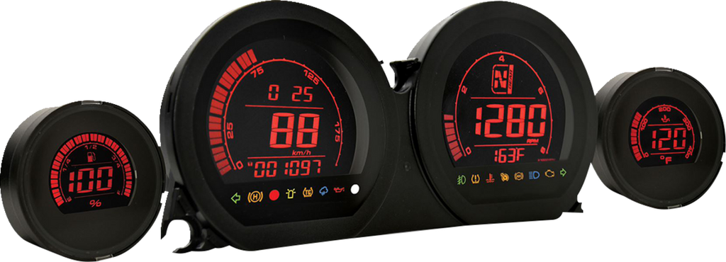 Kit Cuatro Instrumentos HD-03 Pantalla Lcd De Ocho Colores Para Harley Davidson
