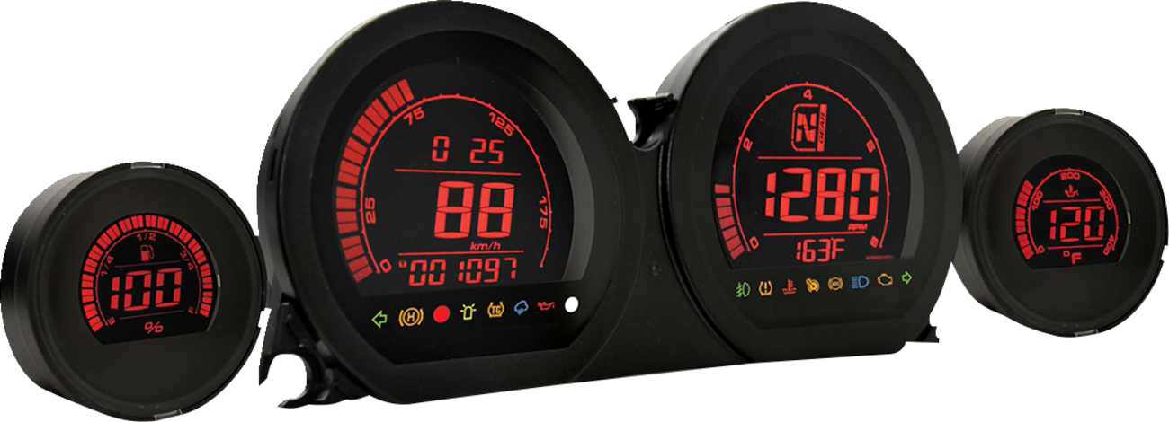 Kit Cuatro Instrumentos HD-03 Pantalla Lcd De Ocho Colores Para Harley Davidson