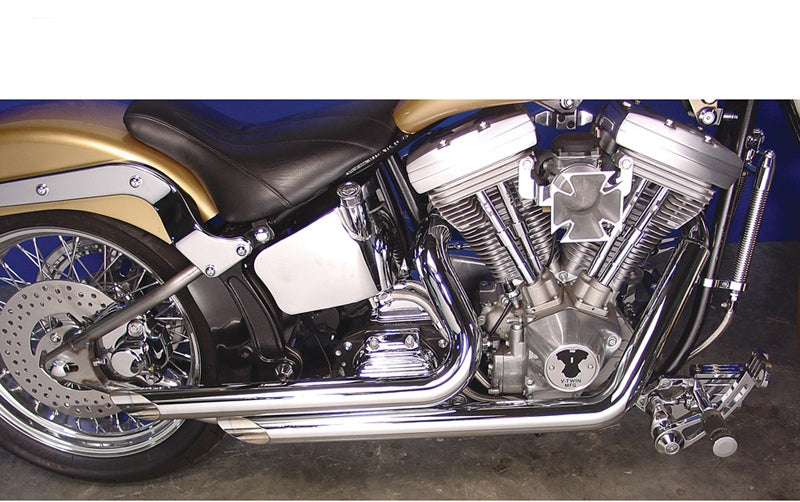 Side Slash Drag Pipe Exhaust Set For Harley-Davidson Softail FXST 1984-2006