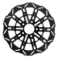 Kodlin 10SPK Black Rear Brake Disc for Harley Davidson