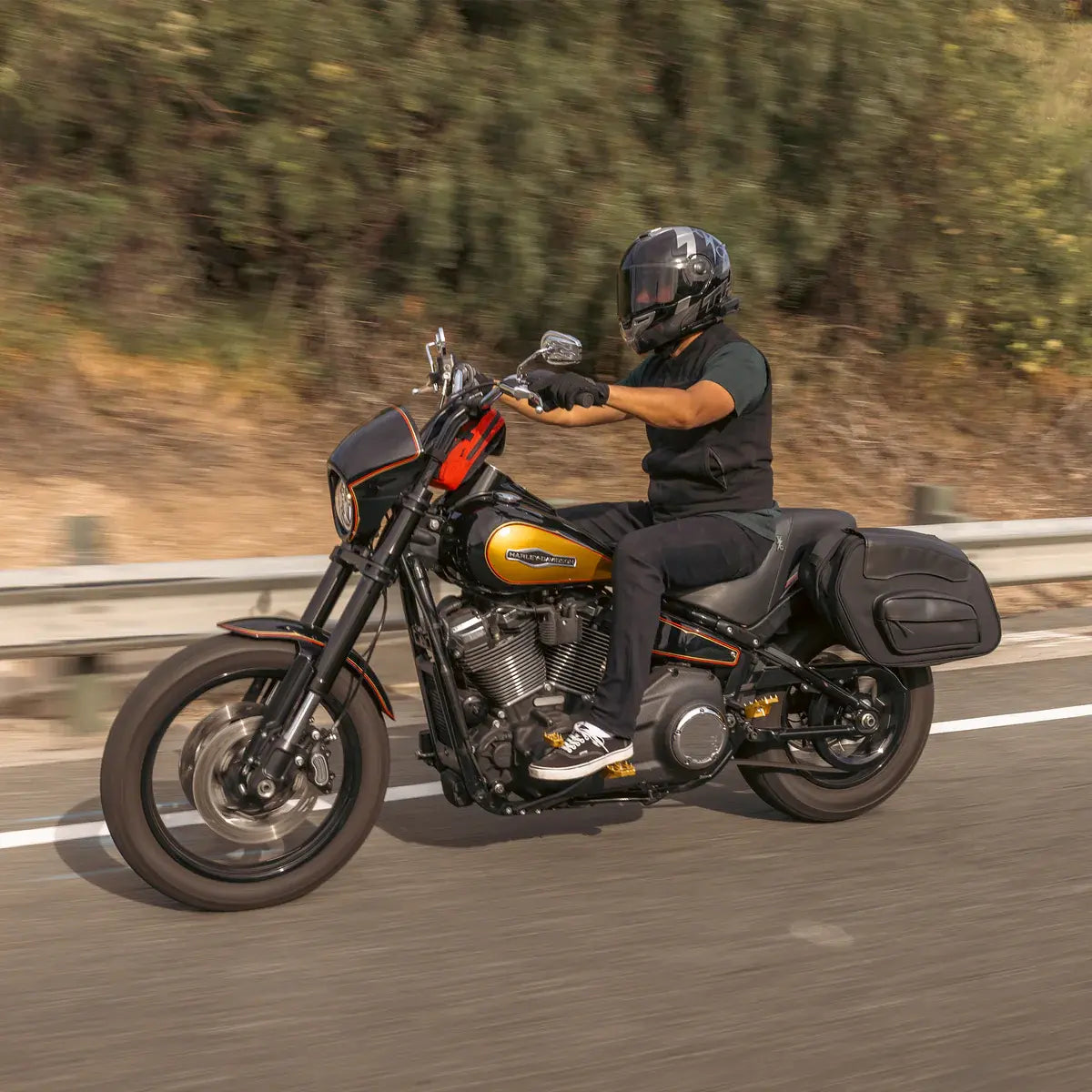Alforjas deportivas de desmontaje rápido (60 litros) para Harley Davidson