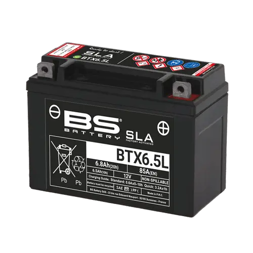 Factory Activated SLA AGM Motorcycle Battery BS BTX6.5L