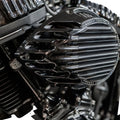 Rough Crafts Round Air Filter All Black for Harley Davidson