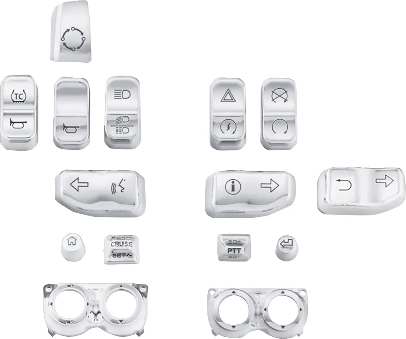 Schalterabdeckungs-Set für Harley Davidson 16-18FLHTK
