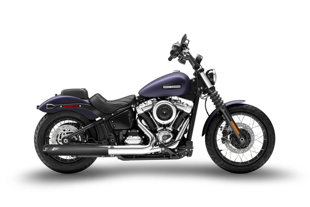 Silenciadores Slip-0n 4,5 Pulgadas Negros Para Harley Davidson-Softail