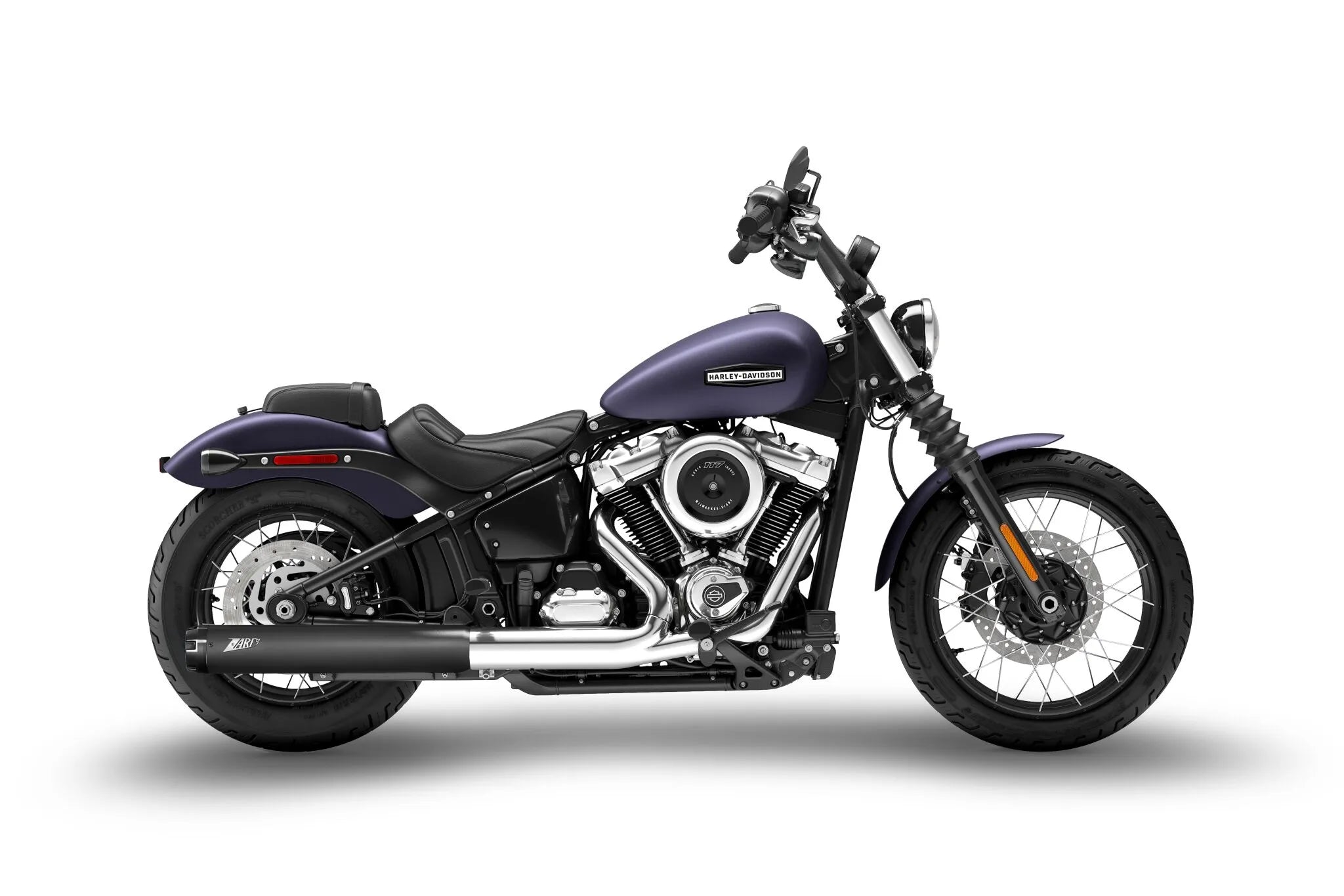 Silenciadores Slip-0n 4,5 Pulgadas Negros Para Harley Davidson-Softail