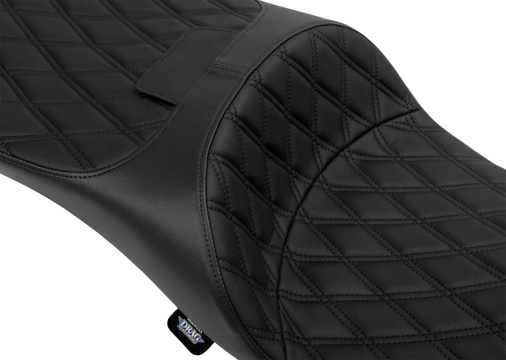 Asiento Freedom Doble Diamante Hilo Negro Para Harley Davidson Touring