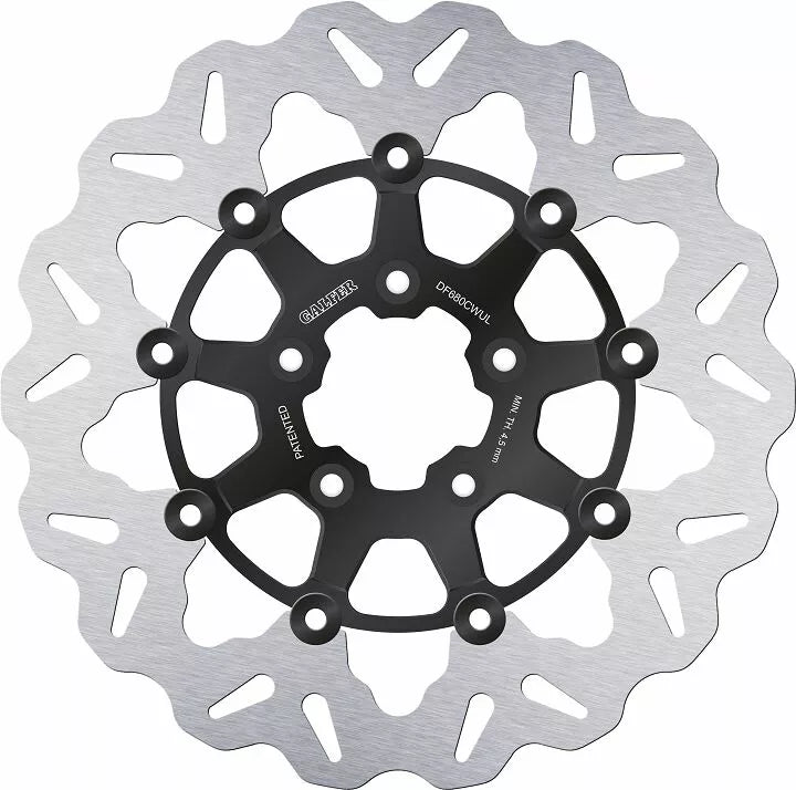 Gloss Black Wave Floating Brake Disc for Harley Davidson