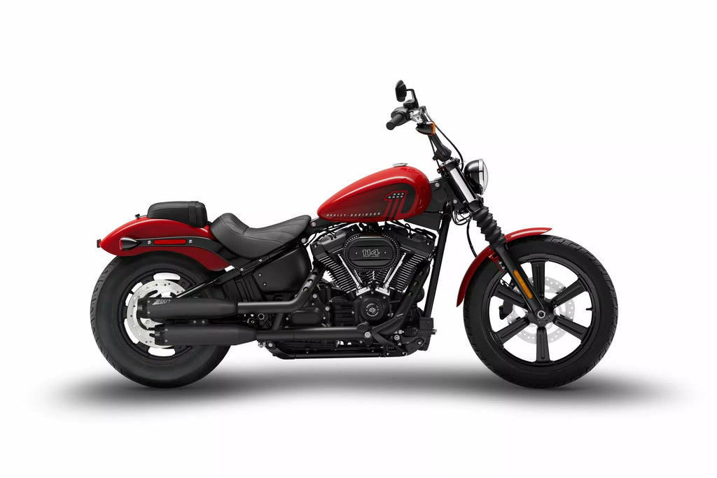 E4/E5 Mattschwarze Slip-On-Schalldämpfer für Harley Davidson Softail M8 17-24