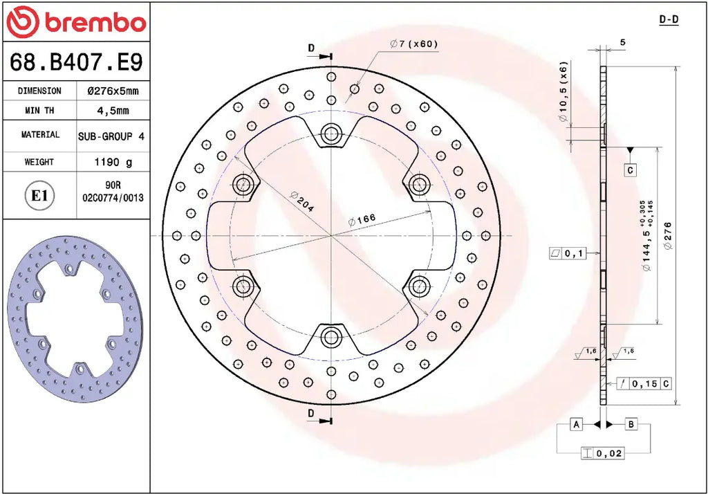 Disco de freno Serie Oro Prime Line para Daelim, Honda, Triumph