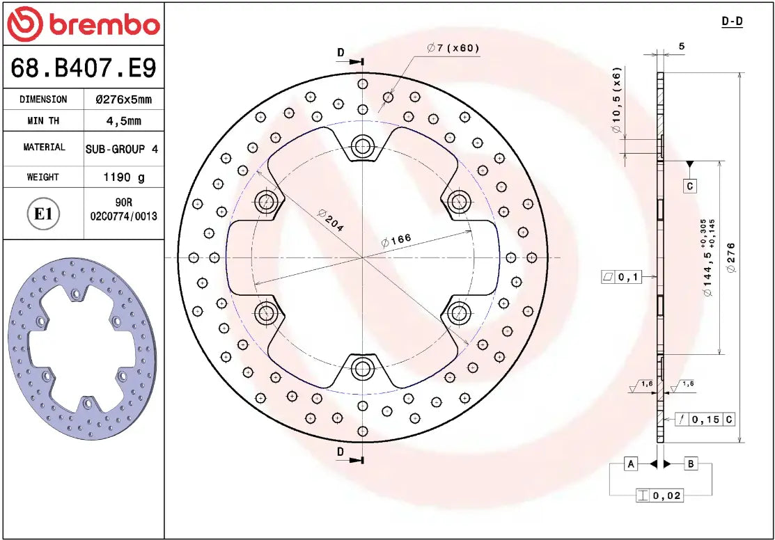 Disco de freno Serie Oro Prime Line para Daelim, Honda, Triumph