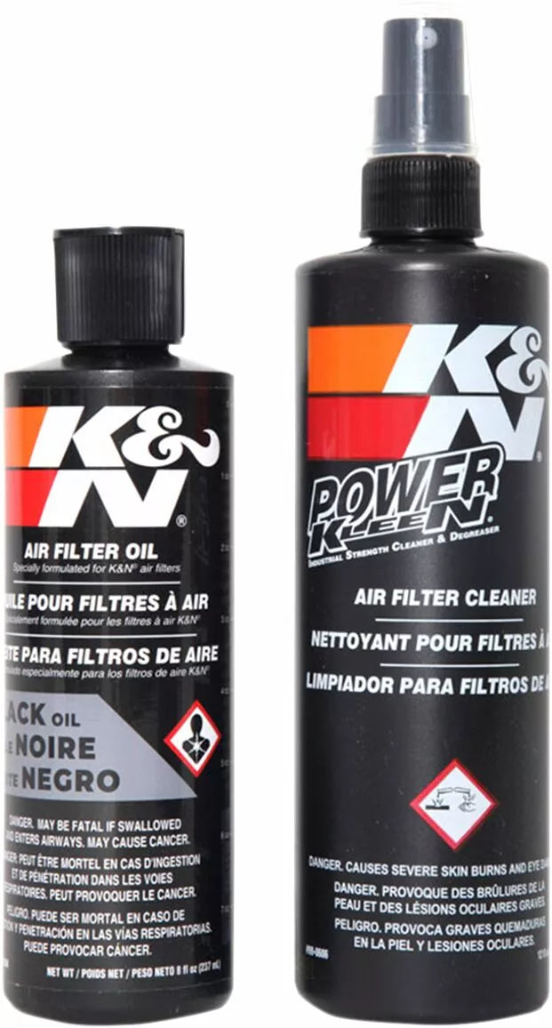 Kit de mantenimiento del filtro de aire lavable con limpiador y aceite K&N