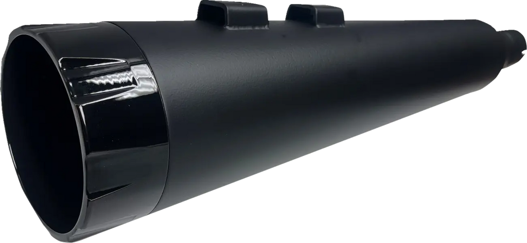 Silenciadores 4.5" Negros Con Tapa Negra Para Harley Davidson FLH 95 En Adelante