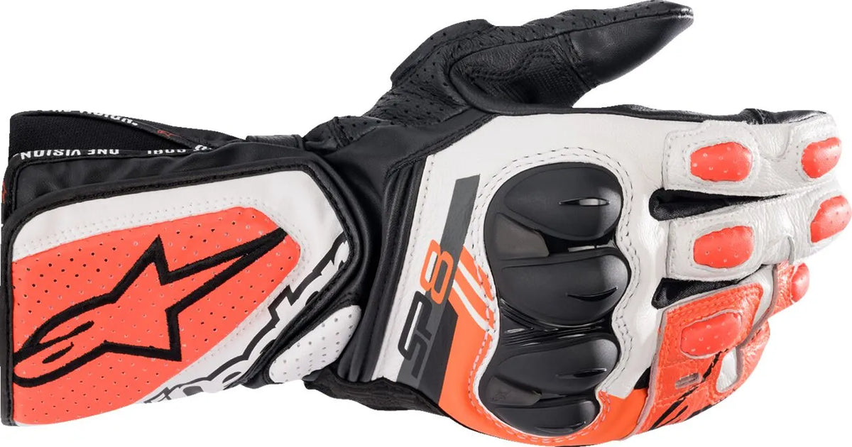 Guantes moto homologados SP-8 V3  SP-8 V3 BK/W/RD L