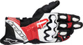 Guantes moto homologados de cuero GP Plus R V3  GP+ R V3 LTHR BK/WT/BRT RD S