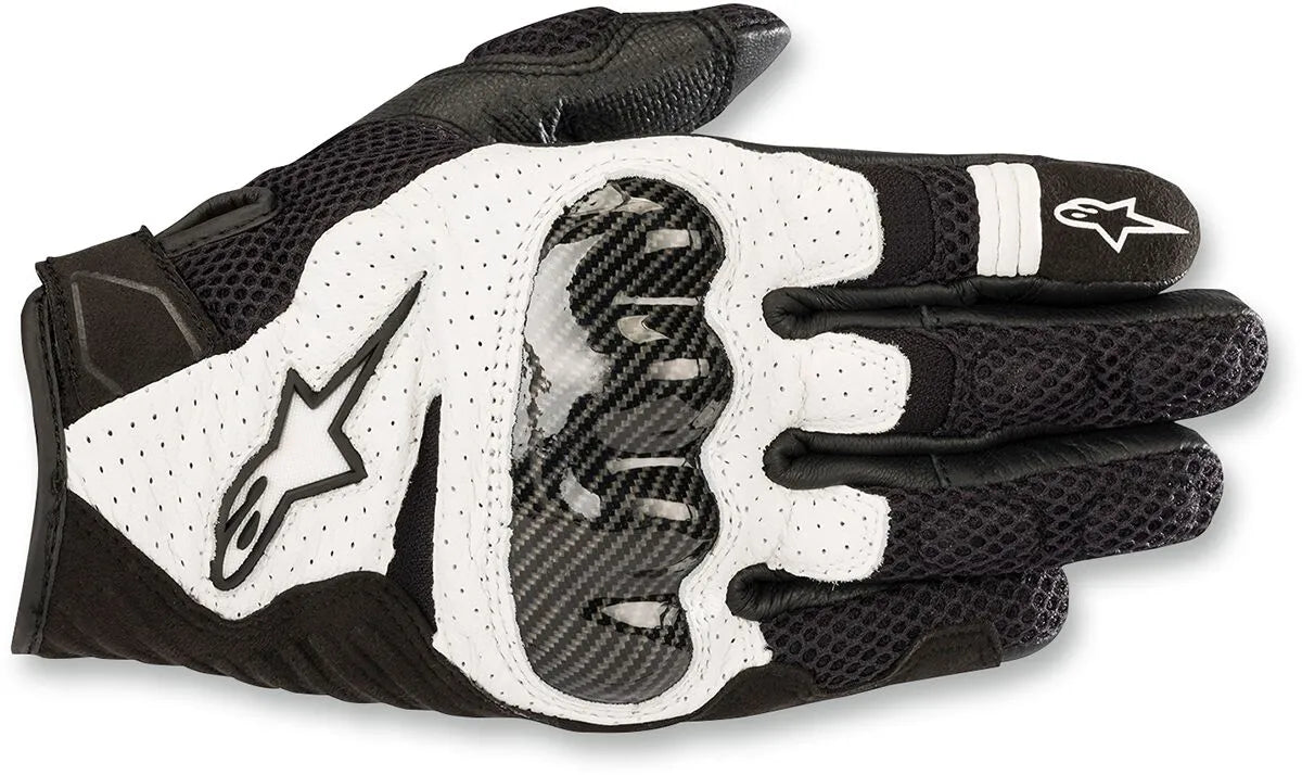 Guantes moto homologados SMX-1 Air Carbon V2  SMX1 AIR V2 BLACK/WHT M