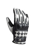 Guantes moto homologados Tracker  TRACKER RACE LEATHER WHITE/BLACK SM