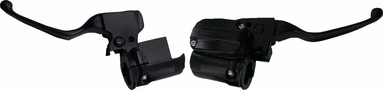Brake/Clutch Control Kit and Black Switch Housings for Harley Davidson