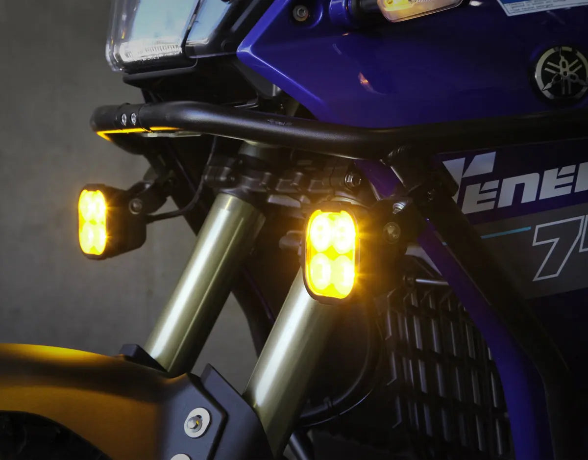 DL4 Hybrid Yellow Headlight for Motorcycle