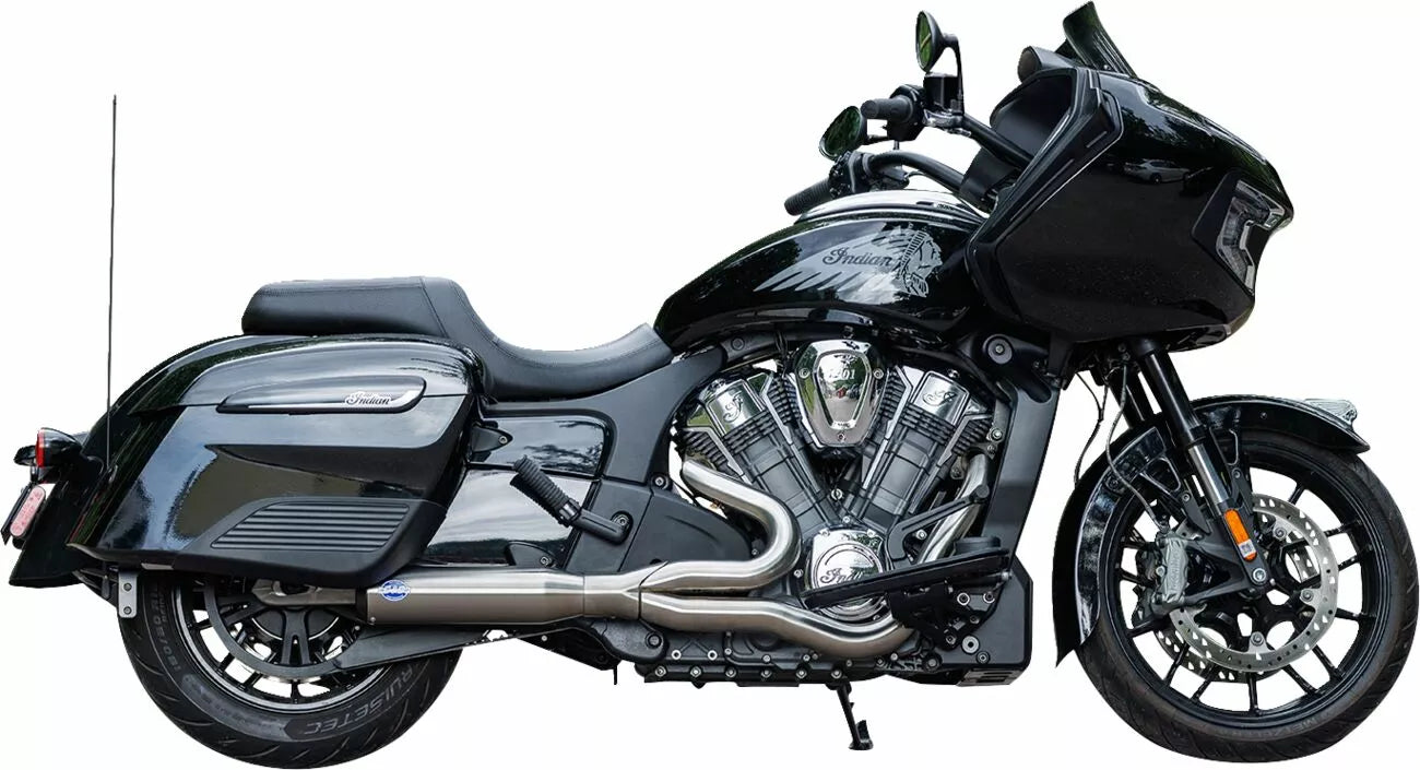 Sistemas De Escape 2 En 1 Qualifier Acero Inoxidable Cepillado Para Indian