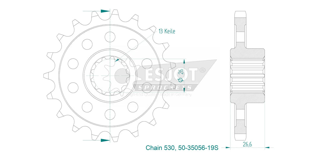 530 9T Front Sport Sprocket for Harley Davidson Pan America