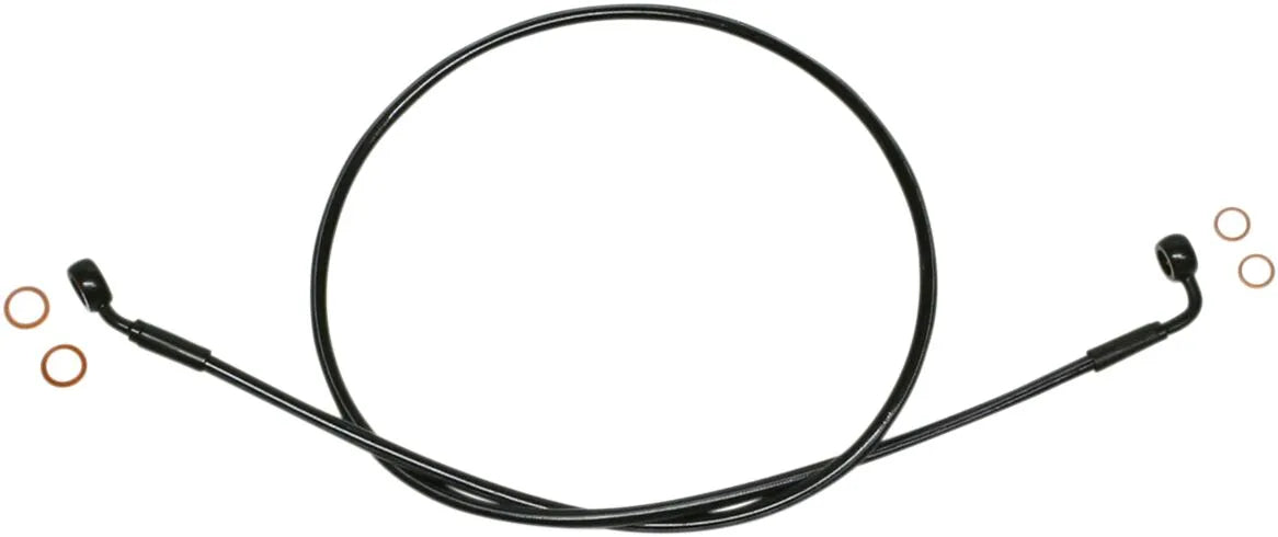 Latiguillo freno delantero acero inoxidable negro para Harley-Davidson