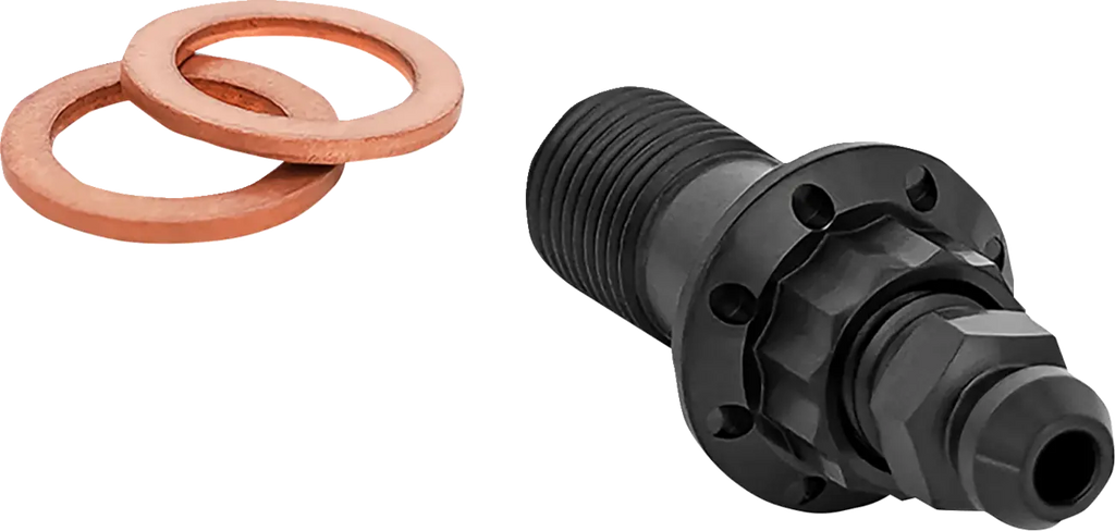 Tornillo banjo purgador negro 10MM para Harley Davidson FLT