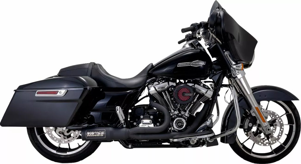 Schwarzes Hochleistungs-2-1-Auspuffsystem für Harley Davidson Touring
