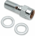 Brake banjo bolt with adapter for brake switch sensor