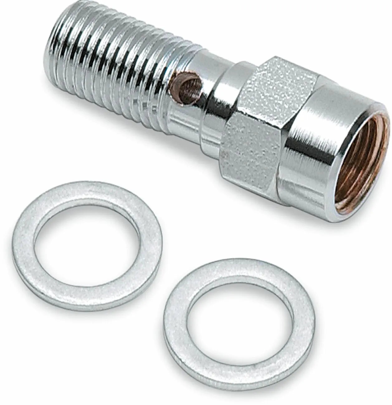 Brake banjo bolt with adapter for brake switch sensor
