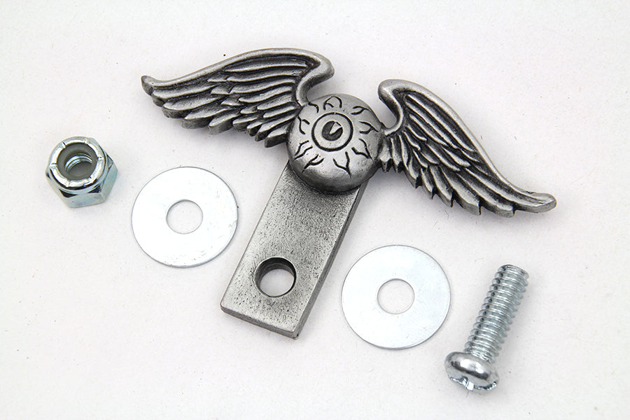 Adorno placa matrícula ojo con alas Flying Eyeball para Harley Davidson