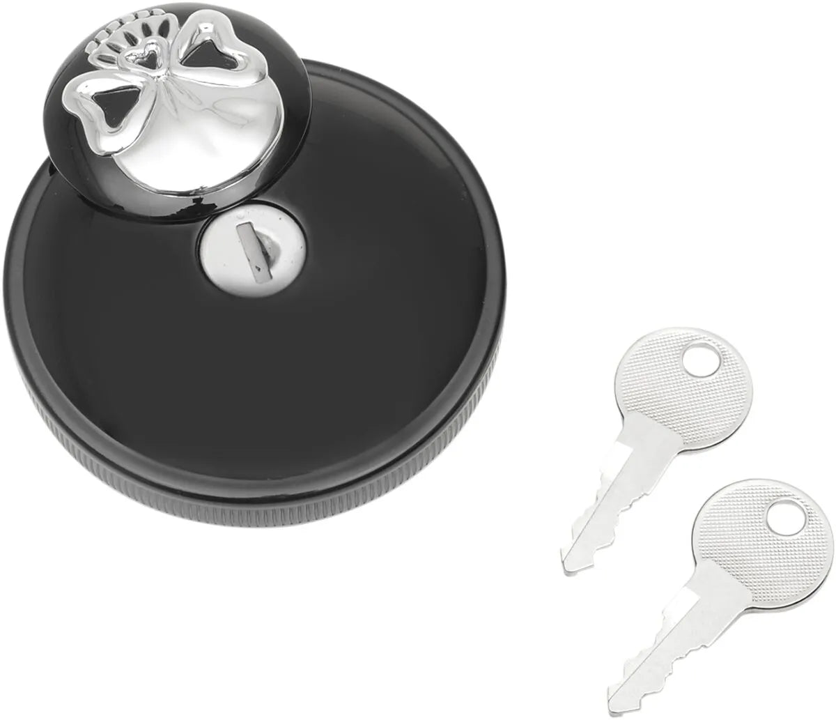 Black skull fuel cap with key for Harley-Davidson