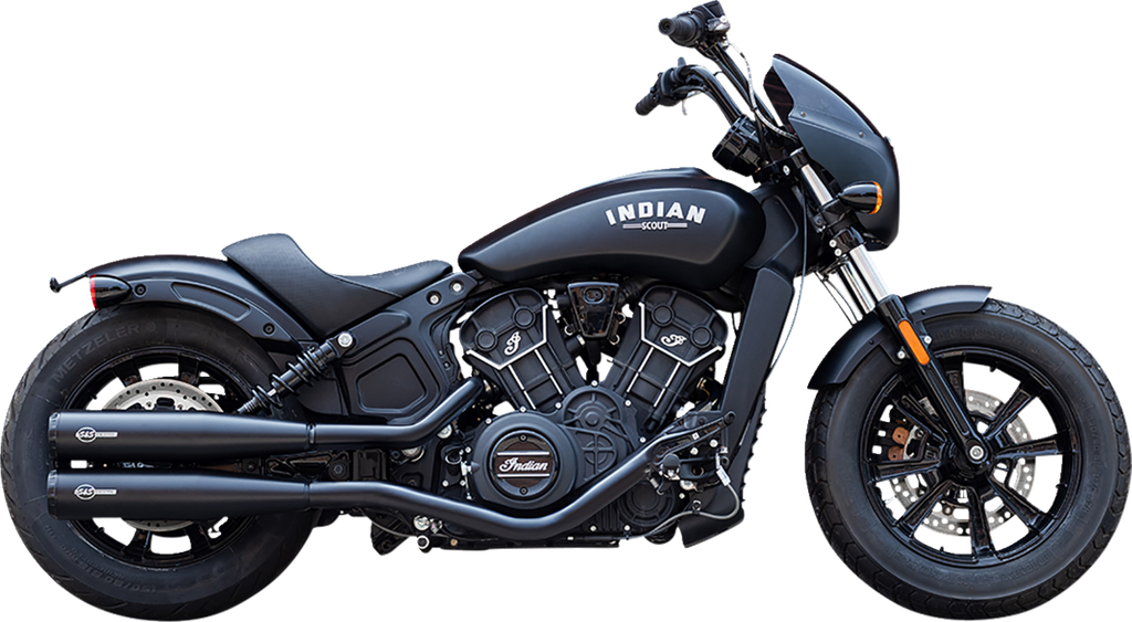 Silenciadores Slip-On Grand National Guardián Negro Para Indian