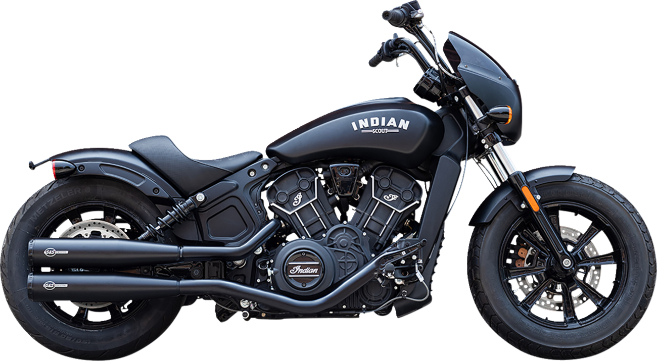 Silenciadores Slip-On Grand National Guardián Negro Para Indian