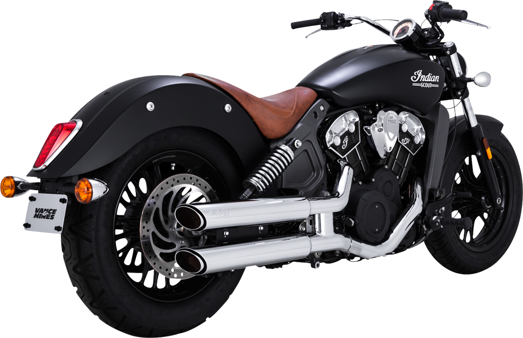 Escape Vance & Hines Twin Slash 3" Slip-Ons Cromado Para Indian Scout