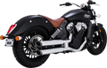 Vance &amp; Hines Twin Slash 3" Chrom-Slip-On-Auspuff für Indian Scout