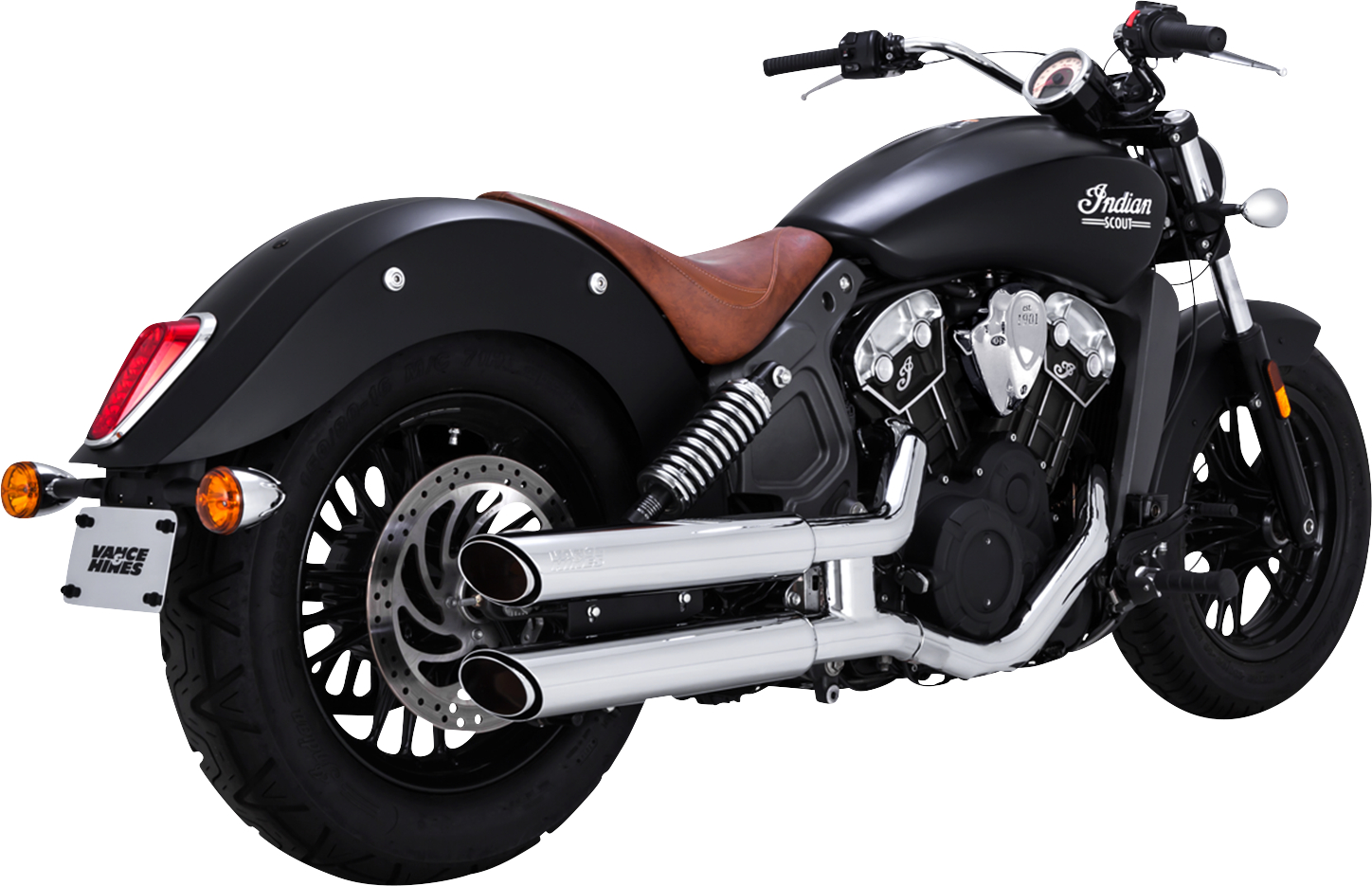Escape Vance & Hines Twin Slash 3" Slip-Ons Cromado Para Indian Scout