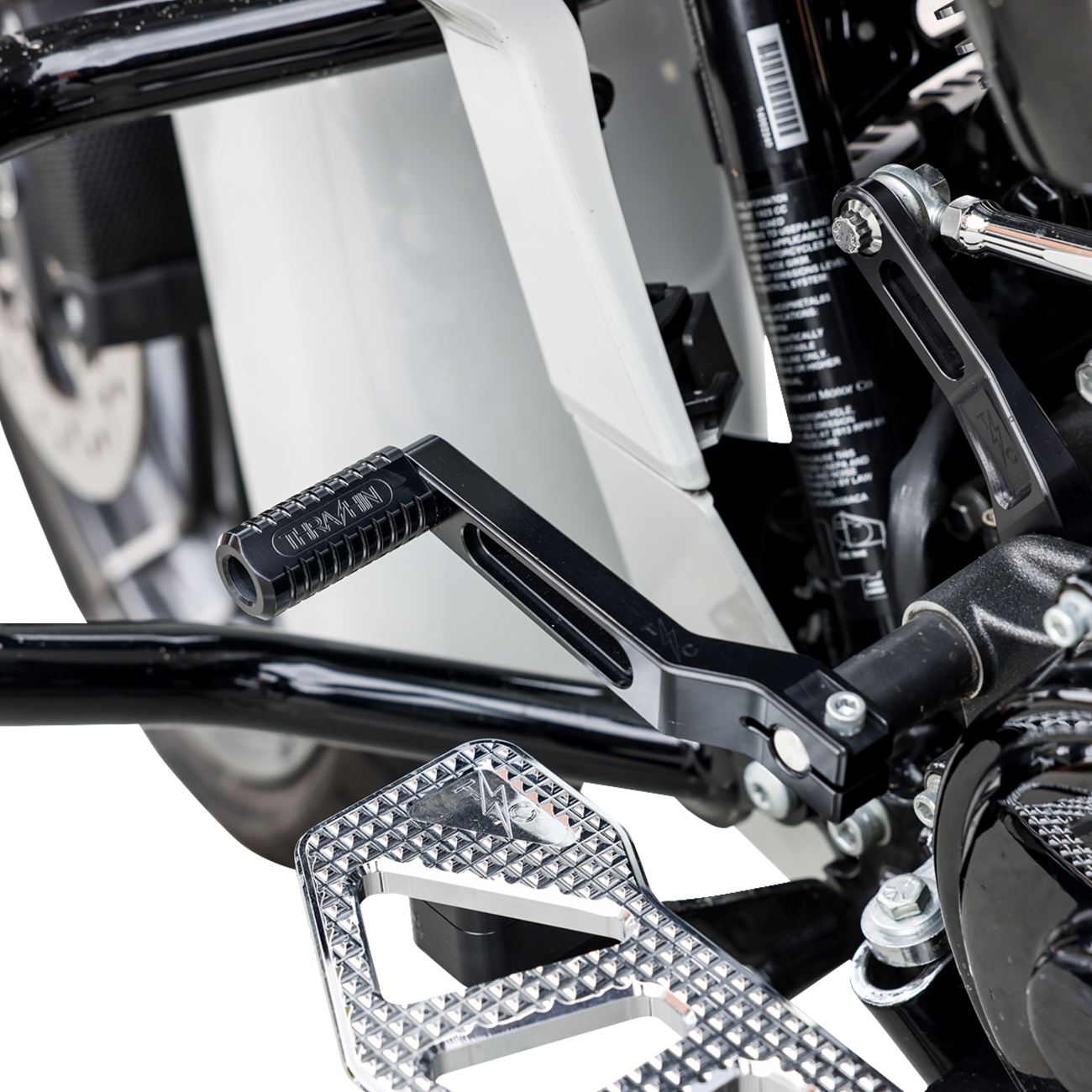 Schwarze Billet Speedway-Schaltrasten für Harley-Davidson