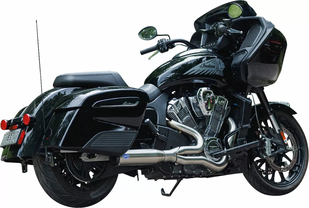 Sistemas De Escape 2 En 1 Qualifier Acero Inoxidable Cepillado Para Indian