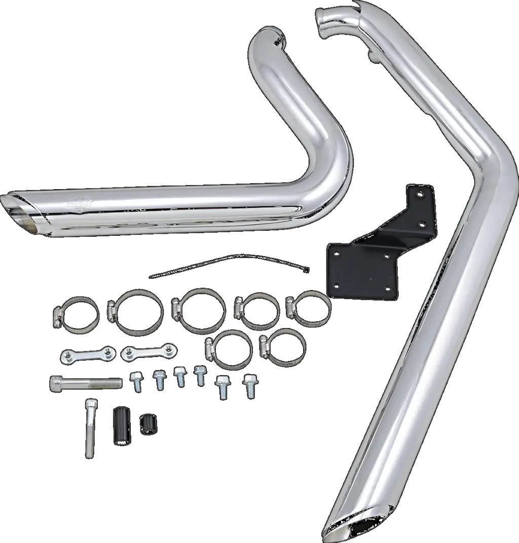 Sistema de escape Shortshots Staggered cromado para Harley Davidson SFTL 86-09