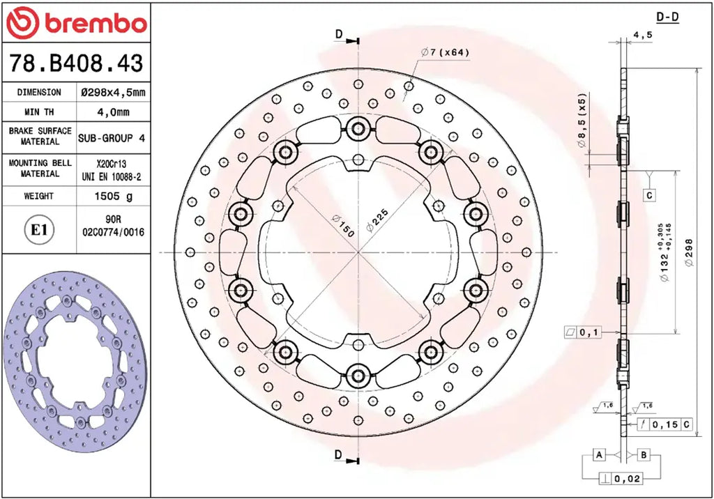 Disco de freno Serie Oro Prime Line para Yamaha