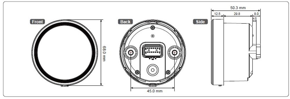 D60-HD TNT-05 Velocímetro Con ABE Para Harley Davidson