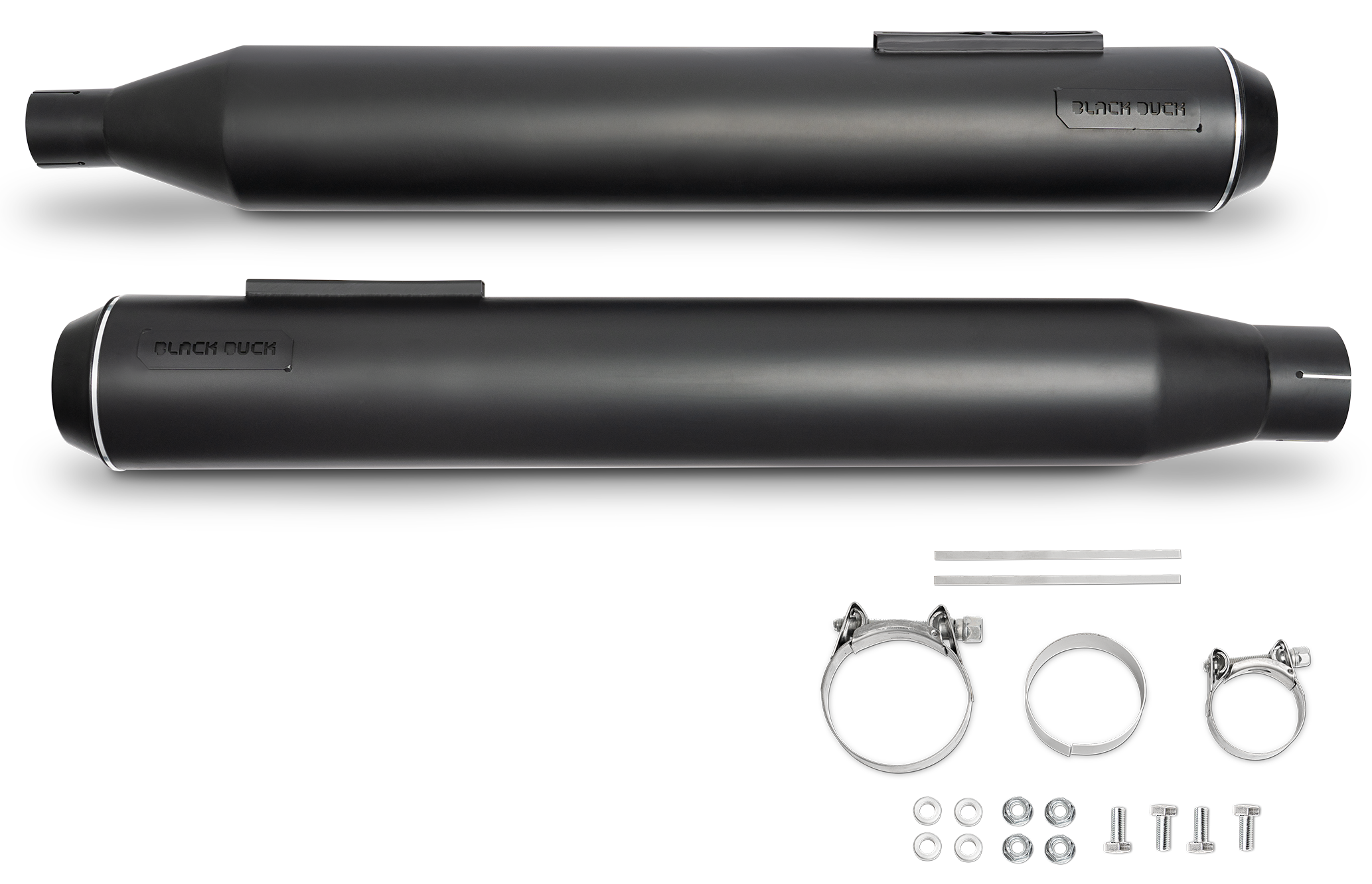 Black Duck, Silenciosos Bombardier Negro Mate Para Harley Davidson