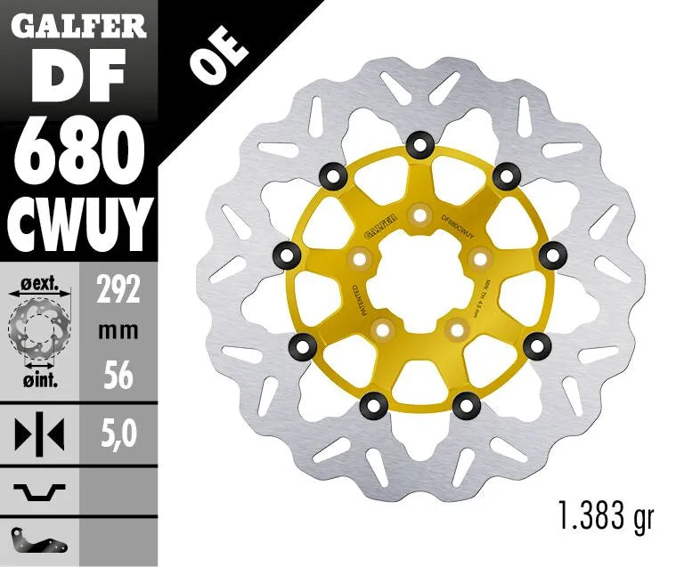 Gold Wave Contour Brake Rotors for Harley Davidson