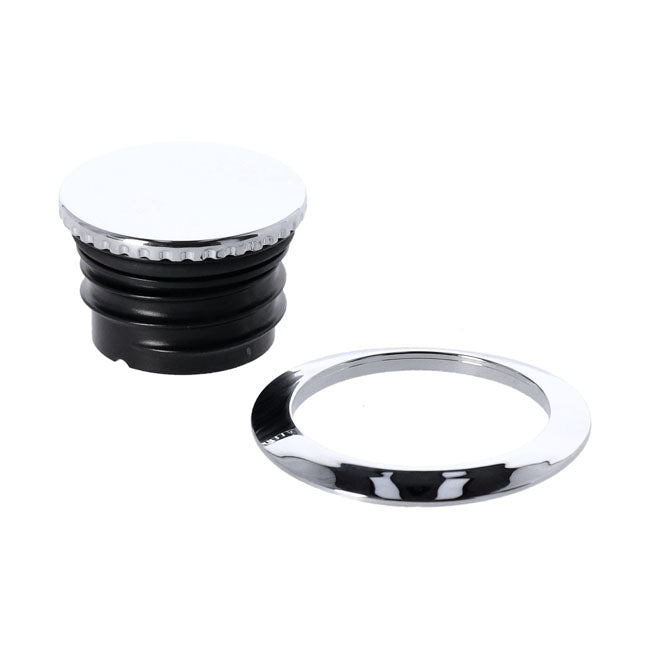 Pop-Up Gas Cap Kit. Chrome for Harley Davidson