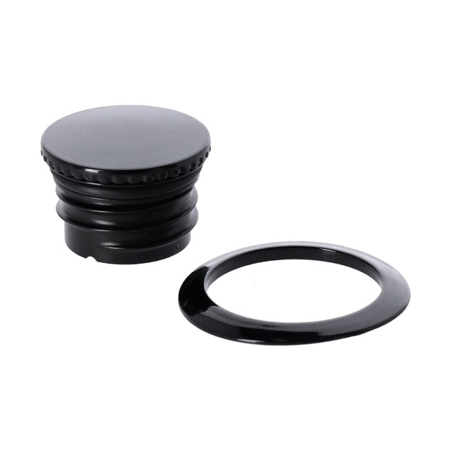 Pop-Up Gas Cap Kit. Black for Harley Davidson