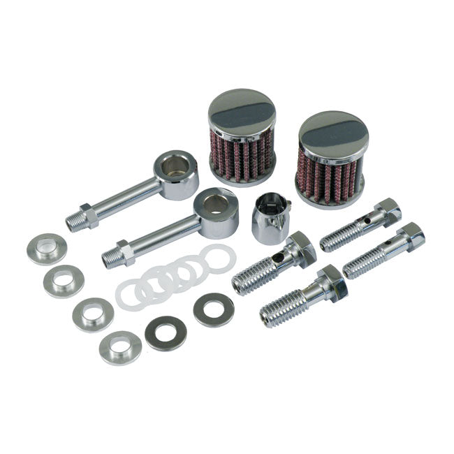 Kit De Respiradero Doble Mini 'Power Filter' Para Harley-Davidson