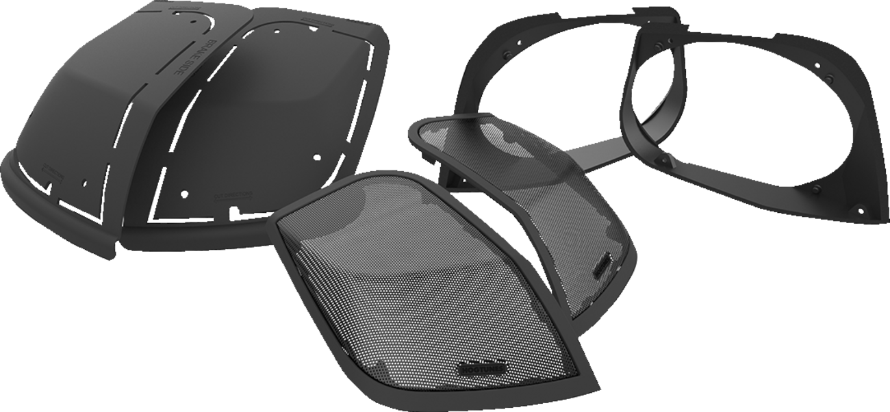 Kit De Tapa De Altavoces Retro Cortables Sin Altavoces De 6"X9" Para Harley Davidson